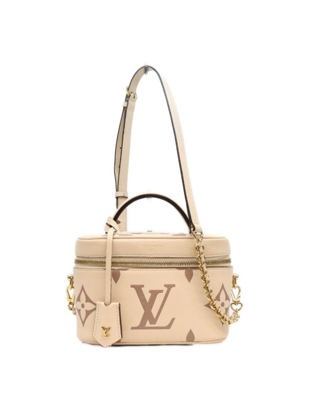 Louis Vuitton Cream Bow a Dos Rose Empreinte Vanity PM Shoulder Bag